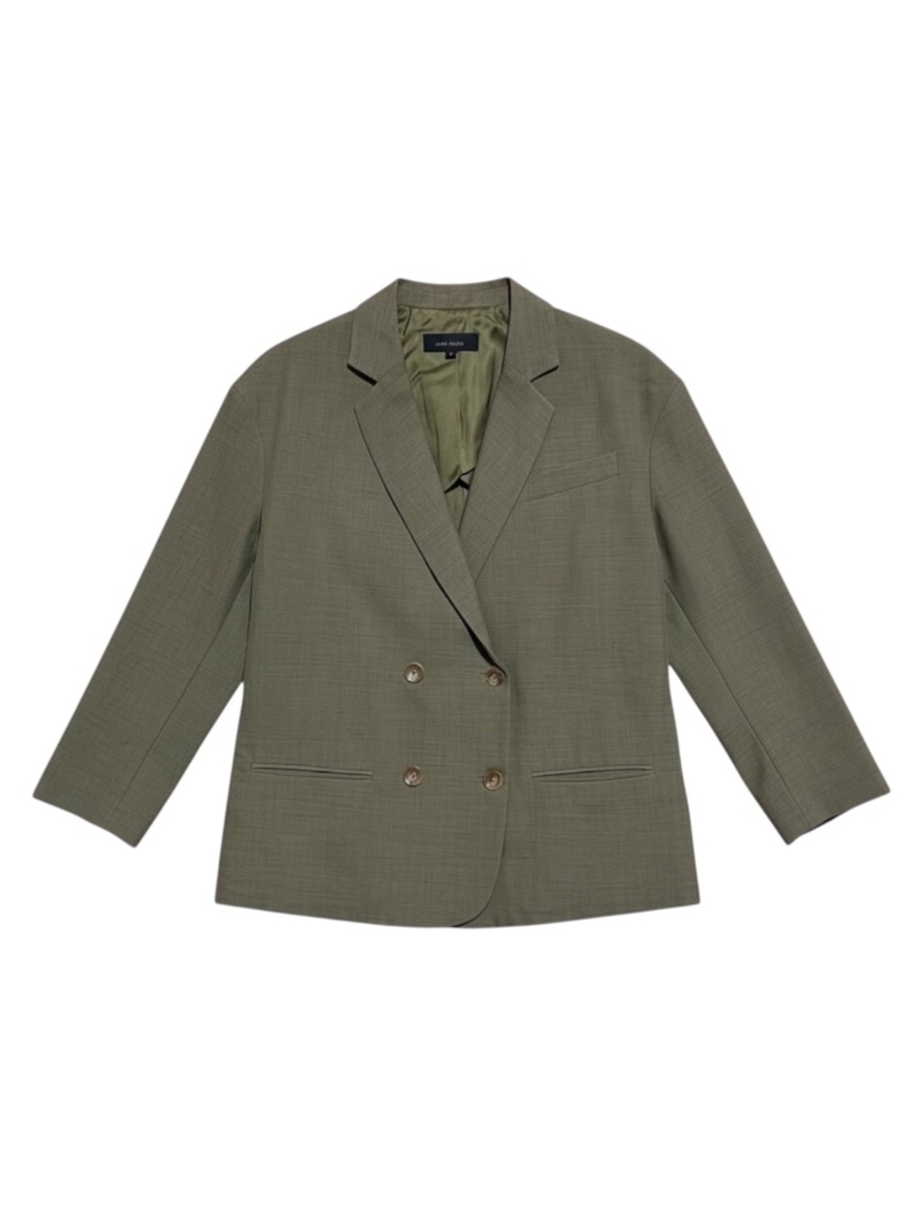 ASM ANNA Blazer Women’s Size Small‎ Green Double-Breasted Tailored Jacket